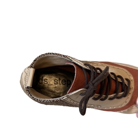 Dsign Step Leather With Broguing Herringbone Tweed Booties - Size US 6 - Picture 5 of 15